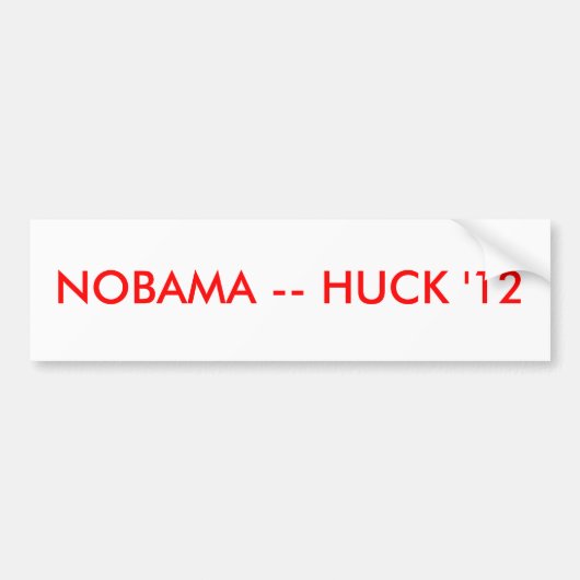 NOBAMA — HUCK '12 BUMPERSTICKER (Voorkant)