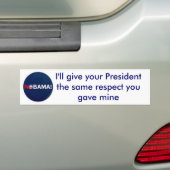 NOBAMA, ik zal je President hetzelfde geven... Bumpersticker (Op auto)