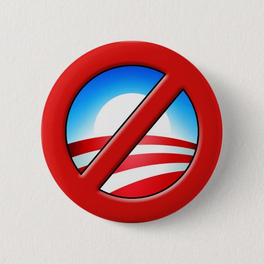 NOBAMA No Obama Anti-Obama Ronde Button 5,7 Cm (Voorkant)