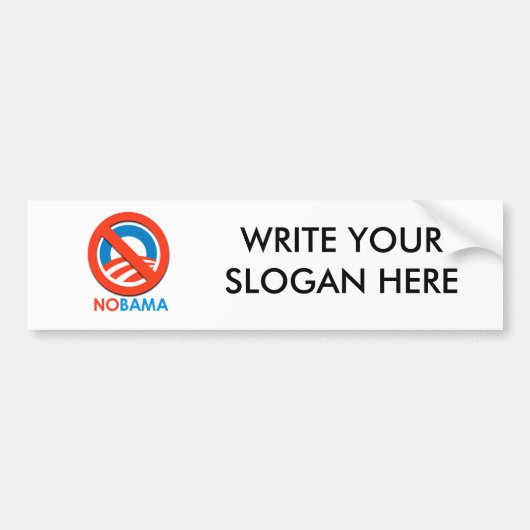 NOBAMA/NO OBAMA BUMPERSTICKER (Voorkant)
