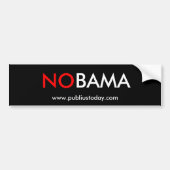 NOBAMA - (NO Obama) Bumpersticker (Voorkant)