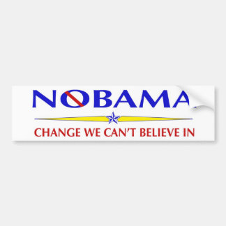 NoBama obama verandert bumpersticker