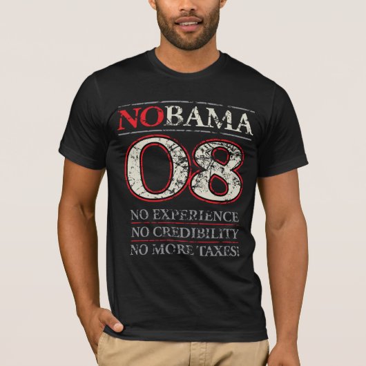 NOBAMA of NO OBAMA '08 T-shirt (Voorkant)