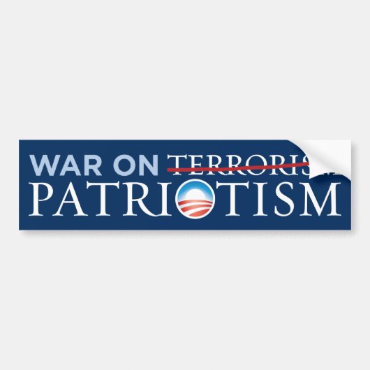 Nobama - Oorlog tegen patriottisme Bumpersticker (Voorkant)