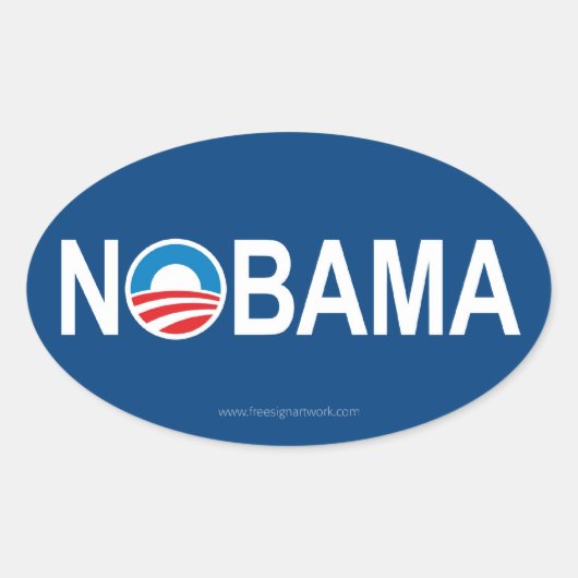 NOBAMA OVALE STICKER (Voorkant)