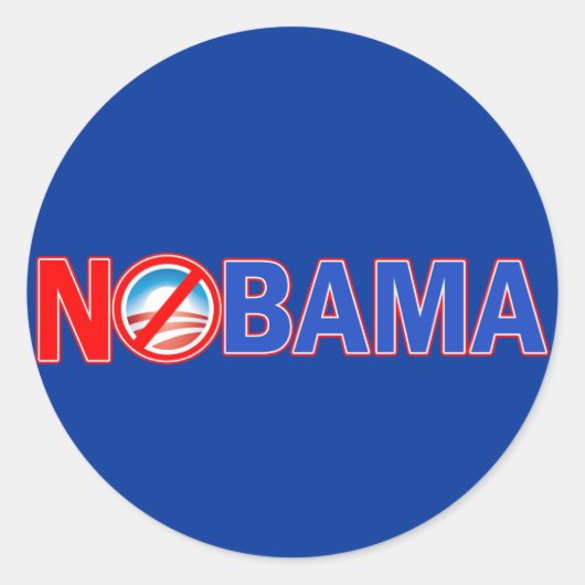 Nobama Petten, Mokken, Hoodies, T shirten Ronde Sticker (Voorkant)
