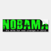 NOBAMA Real change Bumpersticker (Voorkant)
