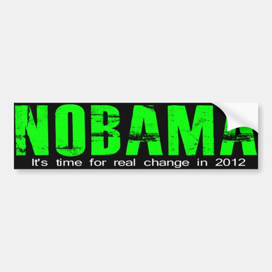 NOBAMA Real change Bumpersticker (Voorkant)