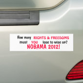 NOBAMA - Rechten Bumpersticker (Op auto)