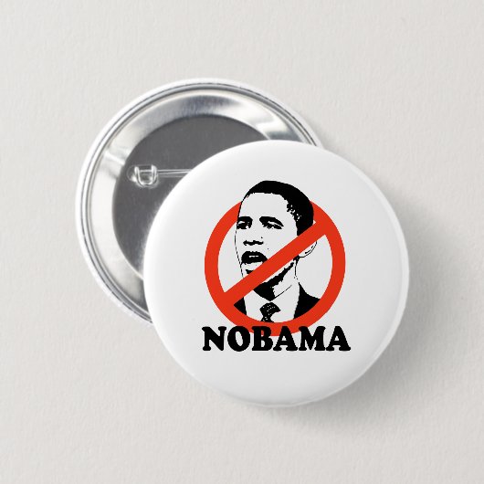 NOBAMA RONDE BUTTON 5,7 CM (Voorkant /achterkant)