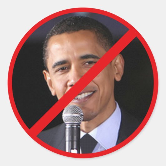 NOBAMA RONDE STICKER (Voorkant)