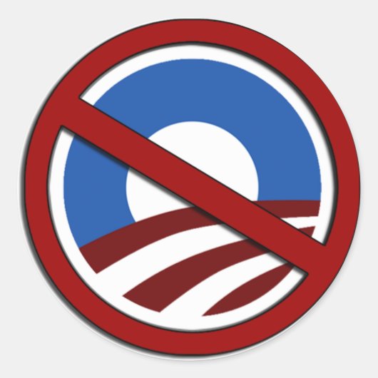 Nobama Ronde Sticker (Voorkant)