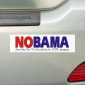 NOBAMA rood en blauw - Bumpersticker lang (Op auto)