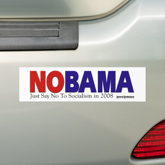 NOBAMA rood en blauw - Bumpersticker lang (Op auto)