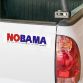 NOBAMA rood en blauw - Bumpersticker lang (Op Truck)