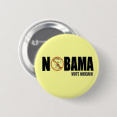Nobama Stem McCain Grappige Anti Obama Knoop Speld Ronde Button 5,7 Cm (Voorkant /achterkant)