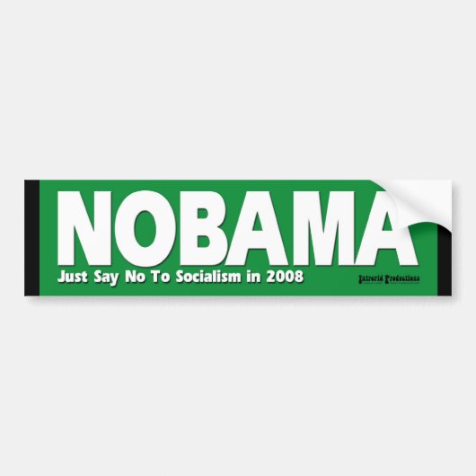 NOBAMA - Zeg gewoon nee tegen het socialisme Bumpersticker (Voorkant)