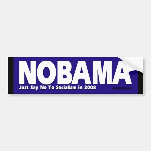 NOBAMA - Zeg gewoon nee tegen het socialisme Bumpersticker (Voorkant)