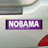 NOBAMA - Zeg gewoon nee tegen het socialisme Bumpersticker (Op auto)