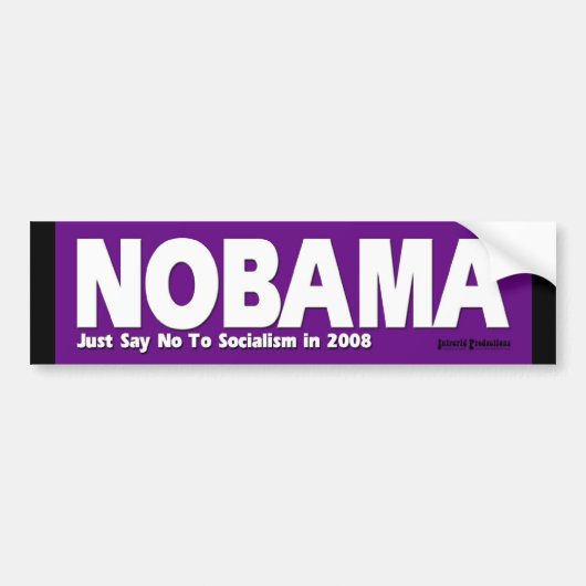NOBAMA - Zeg gewoon nee tegen het socialisme Bumpersticker (Voorkant)