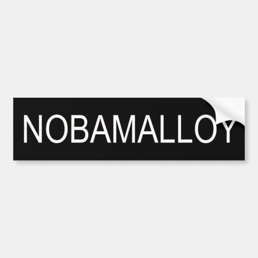 NOBAMALLOY BUMPERSTICKER (Voorkant)