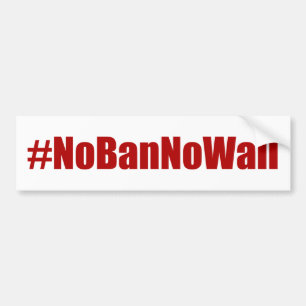 #NoBanNoWall Bumpersticker
