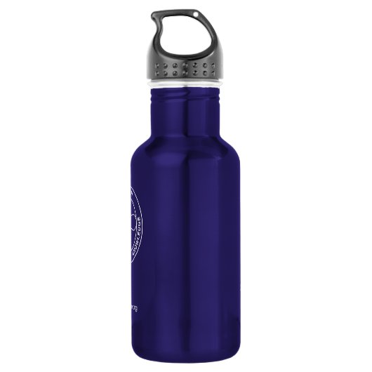 NOBCChE Witte Logo Waterfles (Achterkant)