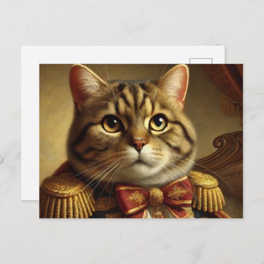 Nobel Goed geklede Tabby Cat Briefkaart (Voorkant / Achterkant)