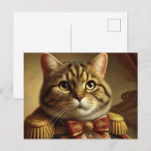 Nobel goed geklede tabby kat postkaart (Voorkant / Achterkant)
