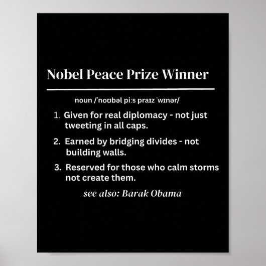 Nobel Vredesprijs Winnaar Definitie Oma Vs Trump Poster (Voorkant)