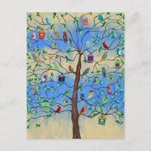 Nobelbar Mitzvah Wedding Tree of Life Birds Kaart