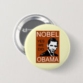 Nobelprijs voor de vrede Obama Ronde Button 5,7 Cm (Voorkant /achterkant)