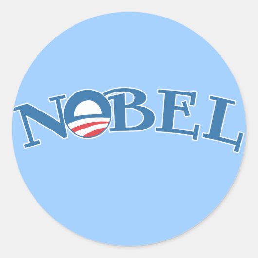 Nobelprijs voor de vrede ronde sticker (Voorkant)