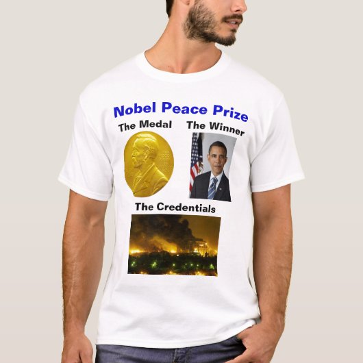 Nobelprijs voor de vrede t-shirt (Voorkant)