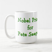 Nobelprijs voor Pete Seeger beker Koffiemok (Links)