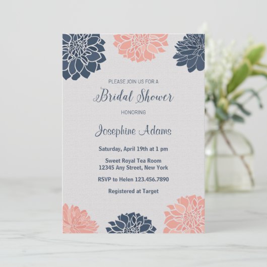 Nobelprijsvraag voor zeemacht en Blush Bridal Kaart (Staand voorkant)