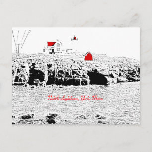 Nobelvuurtoren, York, Maine - Briefkaart