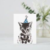 Nobigao Verjaardag Kat Briefkaart (Staand voorkant)