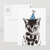 Nobigao Verjaardag Kat Briefkaart (Voorkant / Achterkant)