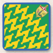 Nobile Contrada del Bruco (Caterpijler) Palio Bier Onderzetter (Voorkant)