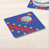 Nobile Contrada del Nicchio (Seashell) Kartonnen Onderzetters (Schuin)