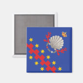 Nobile Contrada del Nicchio (Seashell) Magneet (Voorkant / Achterkant)