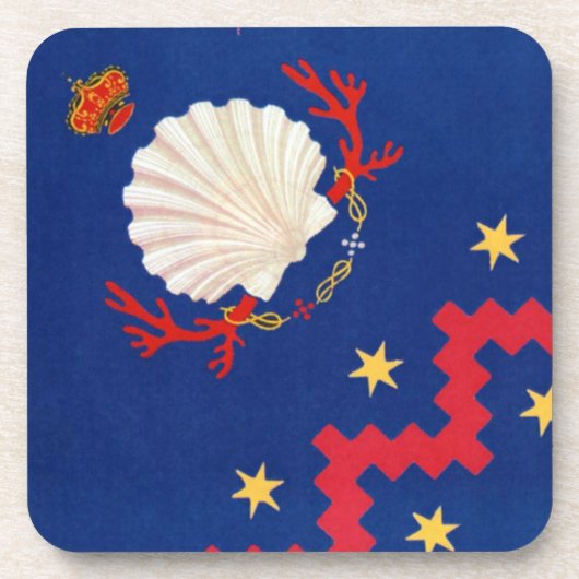 Nobile Contrada del Nicchio (Seashell) Palio Bier Onderzetter (Voorkant)