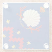 Nobile Contrada del Nicchio (Seashell) Palio Glazen Onderzetter (Achterkant)