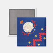 Nobile Contrada del Nicchio (Seashell) Palio Magneet (Voorkant / Achterkant)
