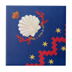 Nobile Contrada del Nicchio (Seashell) Palio Tegeltje