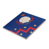 Nobile Contrada del Nicchio (Seashell) Palio Tegeltje (Zijkant)