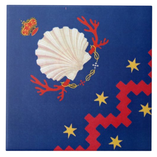 Nobile Contrada del Nicchio (Seashell) Palio Tegeltje (Voorkant)