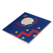 Nobile Contrada del Nicchio (Seashell) Palio Tegeltje (Zijkant)