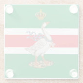 Nobile Contrada dell' Oca (Goose) Palio Glazen Onderzetter (Achterkant)